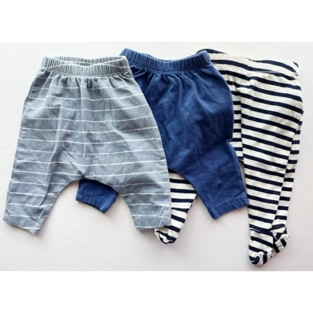 Old Navy • Baby 0-3 Month 3 Pack Casual Pants Navy Grey